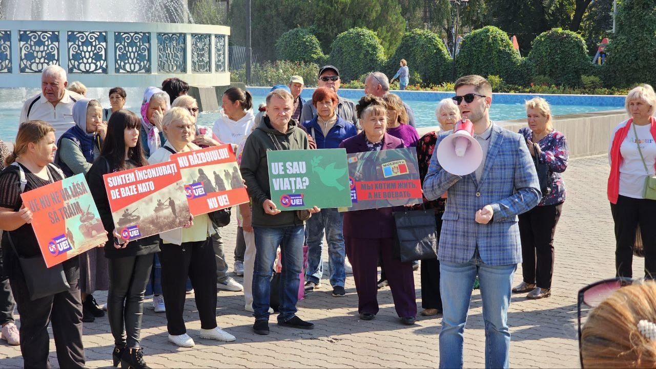 Proteste în toate regiunile țării: susținătorii blocului „Victorie” au manifestat împotriva militarizării Republicii Moldova